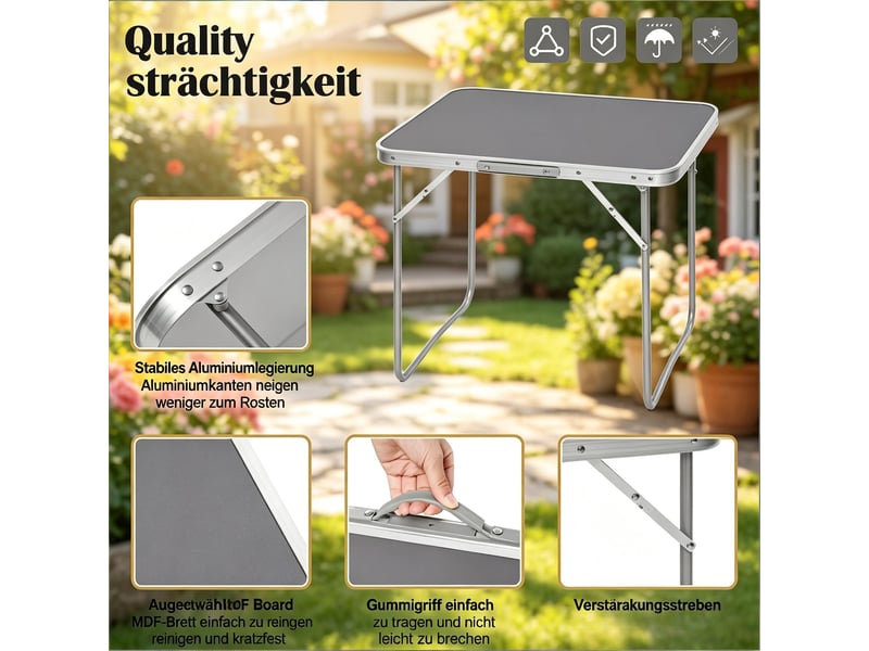  Table pliante multifonctionnelle, table portable ultra-légère, camping, pêche, extérieur  - Conforama D