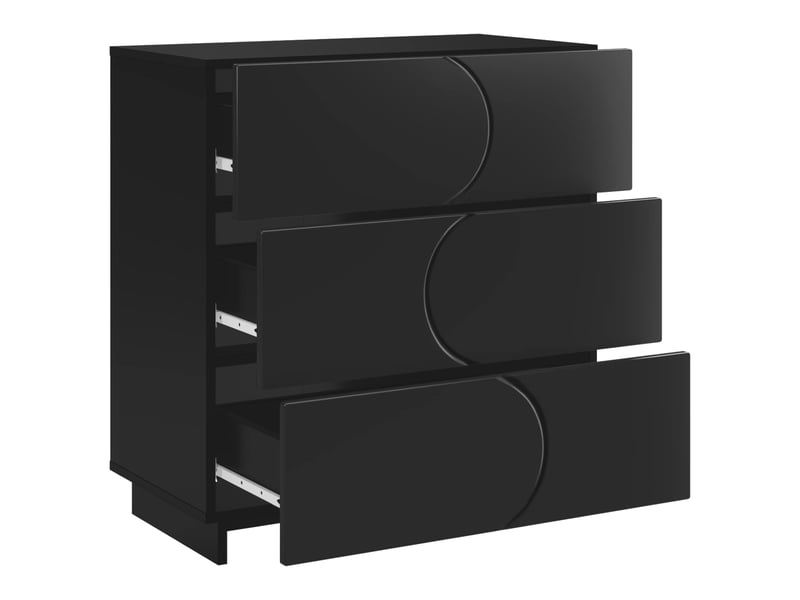  Buffet salon, buffet de rangement noir 70x38x75 cm bois d'ingénierie  - Conforama C