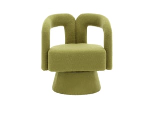 Fauteuil fixe pivotant Tissu bouclette vert vendu A l'unité
