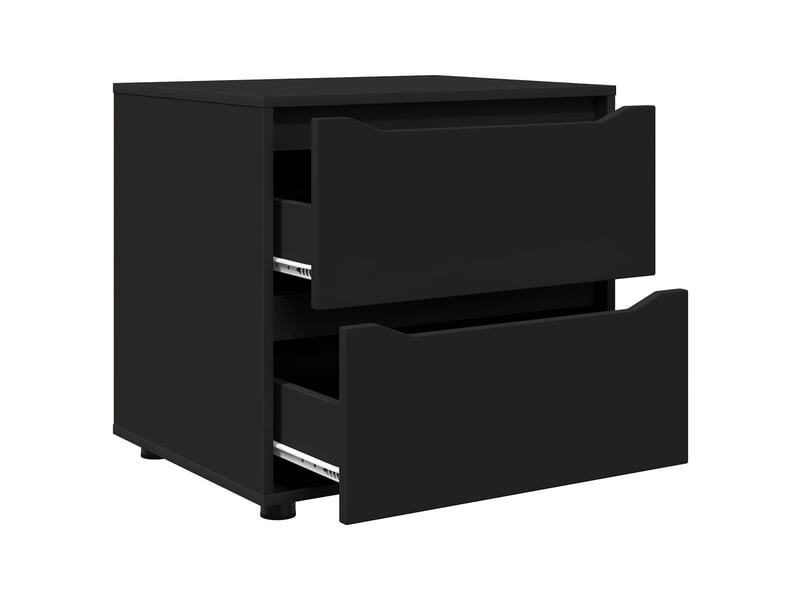  Armoire de rangement, commode de rangement 60 x 48 x 57 cm bois d'ingénierie noir  - Conforama E