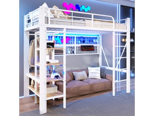 Lit mezzanine 90x200 cm <strong>VVBV</strong>  <strong>WX005001AAK</strong> coloris blanc