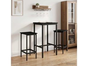 Lot de 2 tabouret de bar, chaise de bar chêne noir 40x32x64 cm shl47826