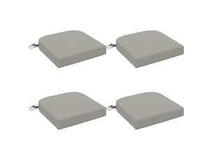 Lot de 4 coussins de siège, coussins d'assise soest 100 % polyester gris cf60641