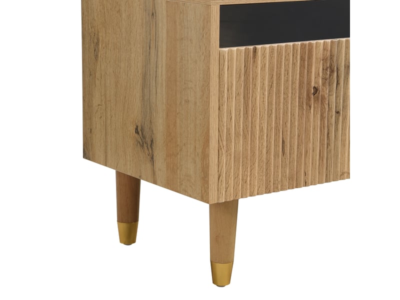  Meuble tv moderne 178 cm - effet bois, 4 tiroirs, grand rangement, design minimaliste conforama  - Conforama E