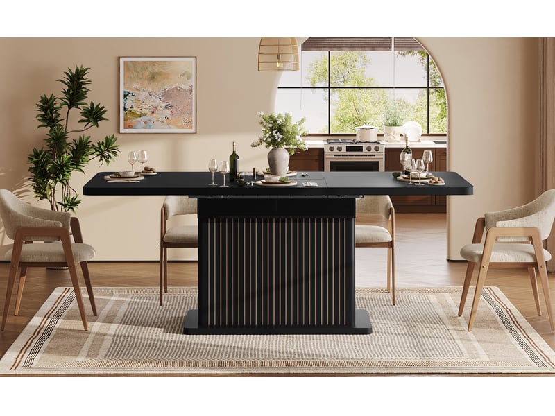 Table extensible 120-160 cm avec rangement intégré evryae - Conforama D