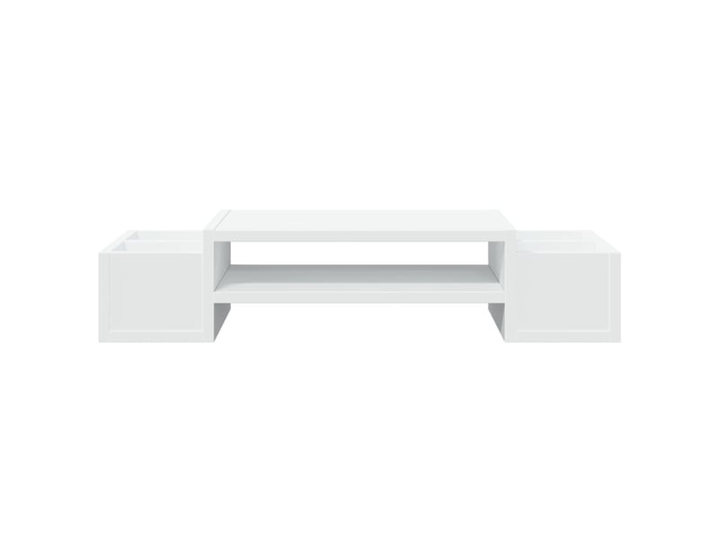  Support de moniteur table meuble bureau avec rangement bois d'ingénierie blanc 02_0044921  - Conforama B