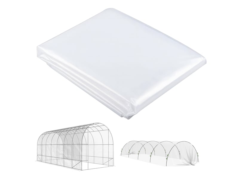 Film de serre imperméable - 7x8 m - protection uv - extra épais - résistant à la déchirure - transparent - imperméable 800x700x1cm - Conforama A