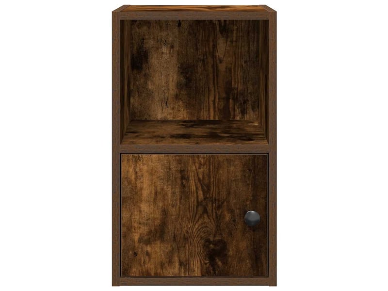  Bibliothèque, étagère de rangement chêne fumé 31x24x52 cm bois d'ingénierie  - Conforama E