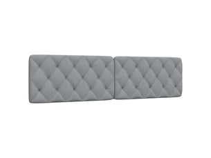 Coussin de tête de lit gris clair 200 cm tissu cf55944