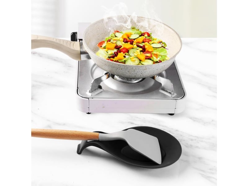  Lot de 2 repose cuillère en silicone multifonction cuisine, pour la salle à manger, la maison et la cuisine  - Conforama E