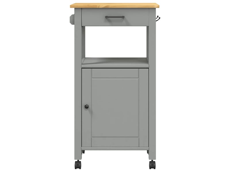 Desserte de cuisine, chariot de rangement monza 48x40x88,5 cm bois massif de pin shl92678  - Conforama E