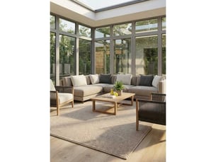 Tapis uni toulon 145 beige - 200x290 cm