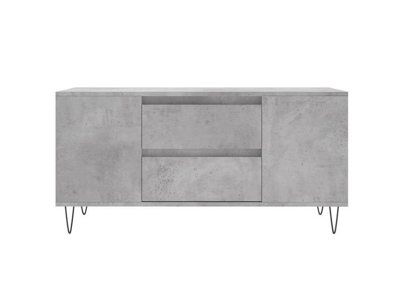  Table basse - table de salon - table à thé gris béton 102x44,5x50 cm bois d'ingénierie  - Conforama E