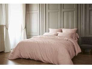 Housse de couette 260 x 240 cm 100% viscose de bambou 120 fils salomé blush