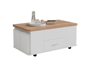 Table basse rectangulaire coloris bicolore   - 50 cmx100 cm
