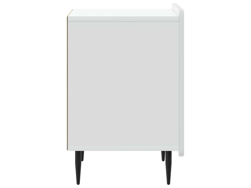  Table de chevet - cabinet de chevet - table de nuit blanc 43 x 34,5 x 52 cm bois d'ingénierie  - Conforama E