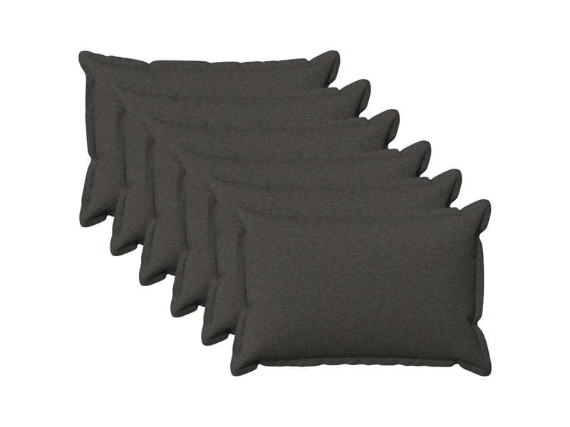  Lot de 6 coussins, coussins décoratifs houten gris foncé lin synthétique cf56547  - Conforama B