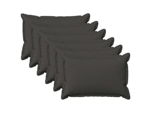 Lot de 6 coussins, coussins décoratifs houten gris foncé lin synthétique cf56547