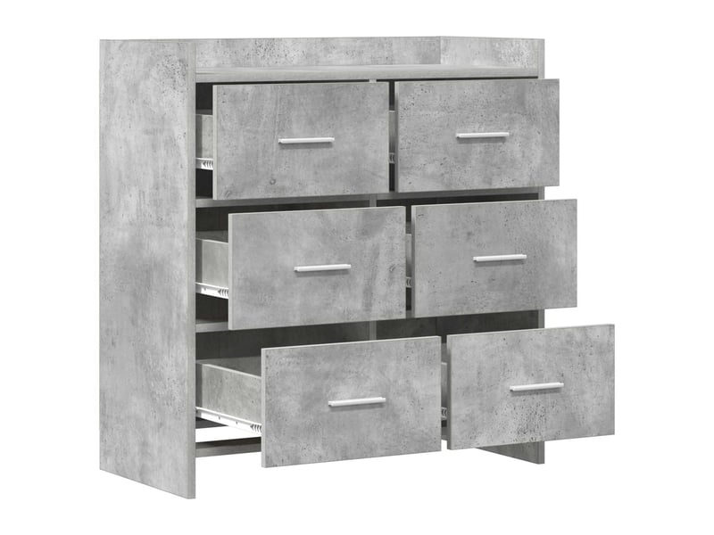  Buffet - bahut - meuble de rangement gris béton 75 x 33 x 80 cm bois d'ingénierie  - Conforama D