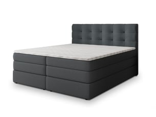 Lit avec rangement 160x200 cm <strong>MASSENO</strong> <strong></strong> coloris gris