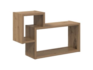 Étagère flottante, étagère suspendue montage mural chêne artisanal 55 x 15 x 35 cm cf42474