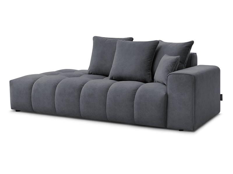  Bobochic canapé droit fixe mont-blanc velours gris foncé  accoudoir droit MONT-BLANC - Conforama A