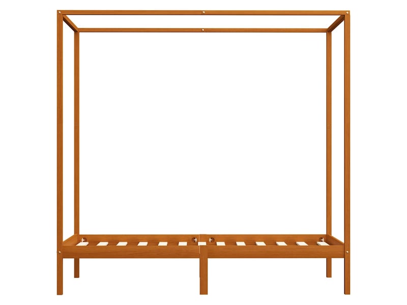  Lit simple- lit adulte -  cadre de lit à baldaquin sans matelas bois massif 100x200 cm  - Conforama C