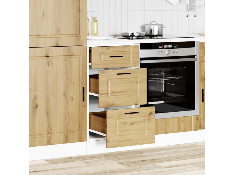  Meuble de rangement, armoire de cuisine porto chêne artisanal bois d'ingénierie shl7118  - Conforama C