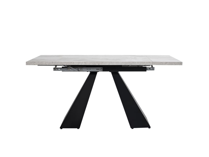  Table extensible grise 99-159x74cm - table de salle extensible pratique, espace de travail large, design flexible pour domicile et bureau  - Conforama D