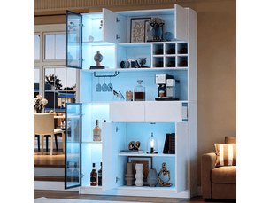 Vitrine coloris blanc OKMYHOME - 120 cmx200 cm