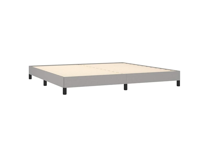  Lit double- lit adulte -  cadre de lit sans matelas gris clair 200x200 cm tissu  - Conforama C