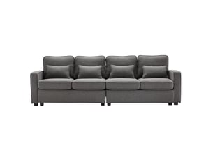 Canapé droit fixe <strong>MODENVIE</strong> <strong></strong> 4 places Polyester gris