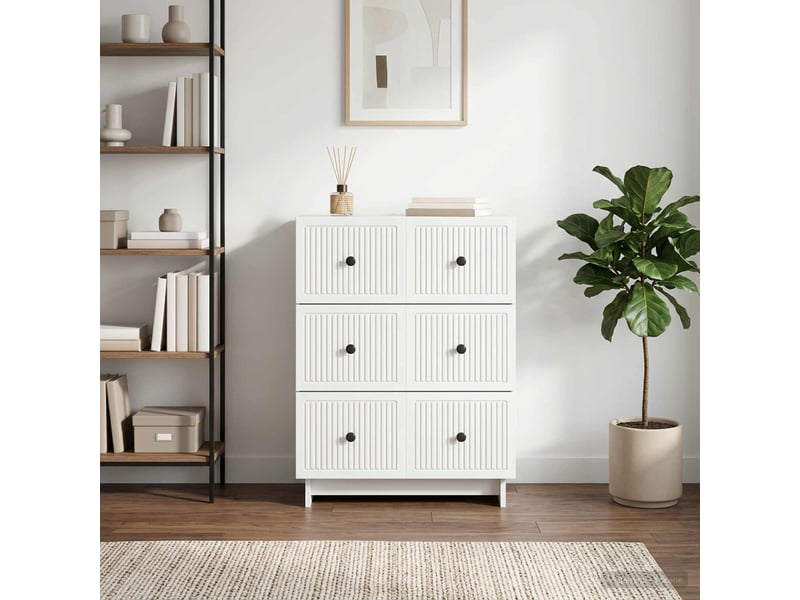  Armoire à tiroirs, rangement bureau blanc 66 x 34,5 x 90 cm bois d'ingénierie shl7802  - Conforama D