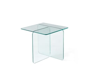 Table basse carré(e) coloris transparent   - 45 cmx45 cm