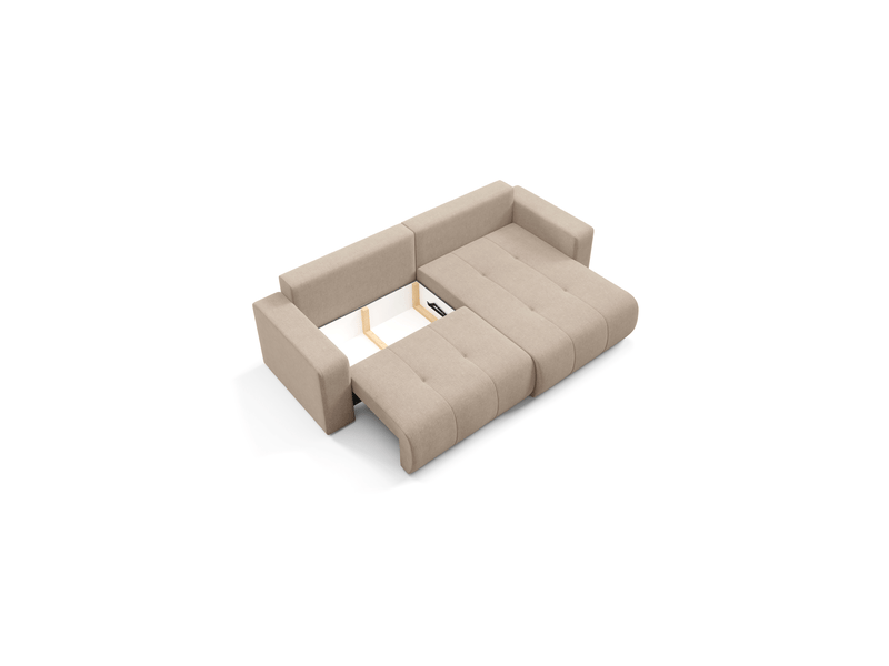  Canapé d'angle convertible molinio l marron  - Conforama E