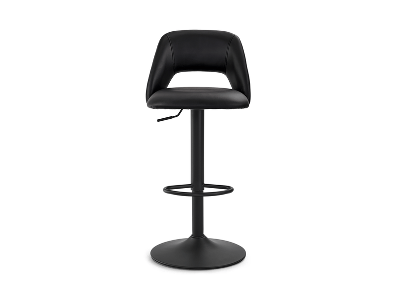 Lot de 6 tabourets de bar réglables en hauteur avec dossier, tabourets de bar pivotants pivotants à 360°- similicuir (pu), noir - goeurvant 9032 - Conforama R