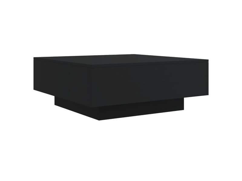  Table basse - table de salon - table à thé avec lumières led noir 80x80x31 cm  - Conforama C