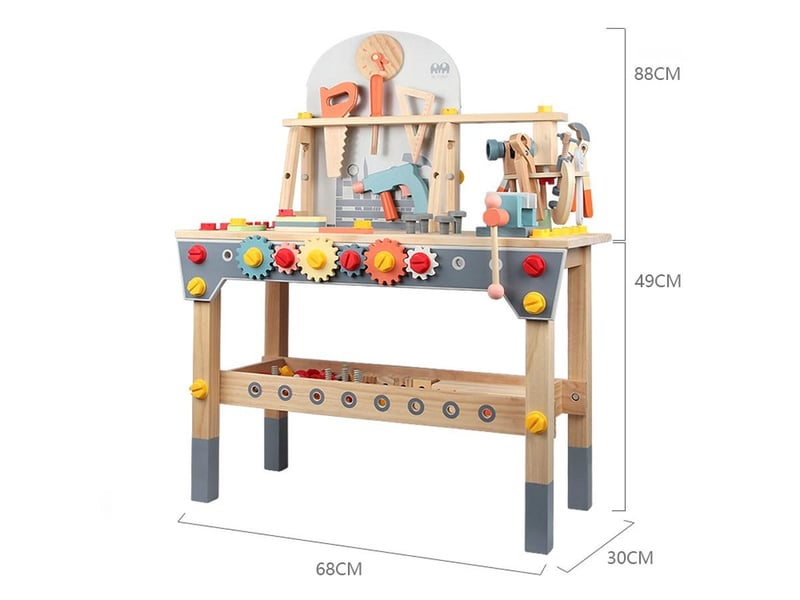 Établi en bois avec accessoires - jeu dimitation - 88 cm GTK454 - Conforama C