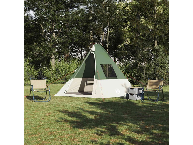 Tente tipi, tente de camping 6 personne imperméable vert taffetas - Conforama B
