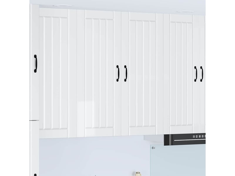  Meuble mural de cuisine, armoire de cuisine blanc brillant 80x31x100cm  - Conforama B