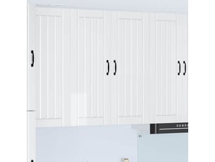 Meuble mural de cuisine, armoire de cuisine blanc brillant 80x31x100cm