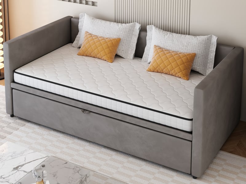 Matelas à ressorts 90×200cm, h3 10 cm, avec modules ergonomiques et soulagement des lombaires, matelas roulé - Conforama B