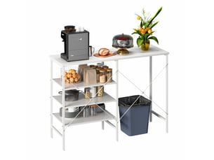 Meuble de rangement modulable avec étagères ajustables et pieds réglables pour cuisine, salon et garage