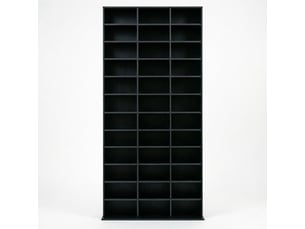Meuble de rangement pour cd, noir, en mdf, capacité de 1116 cd, capacité de 528 dvd