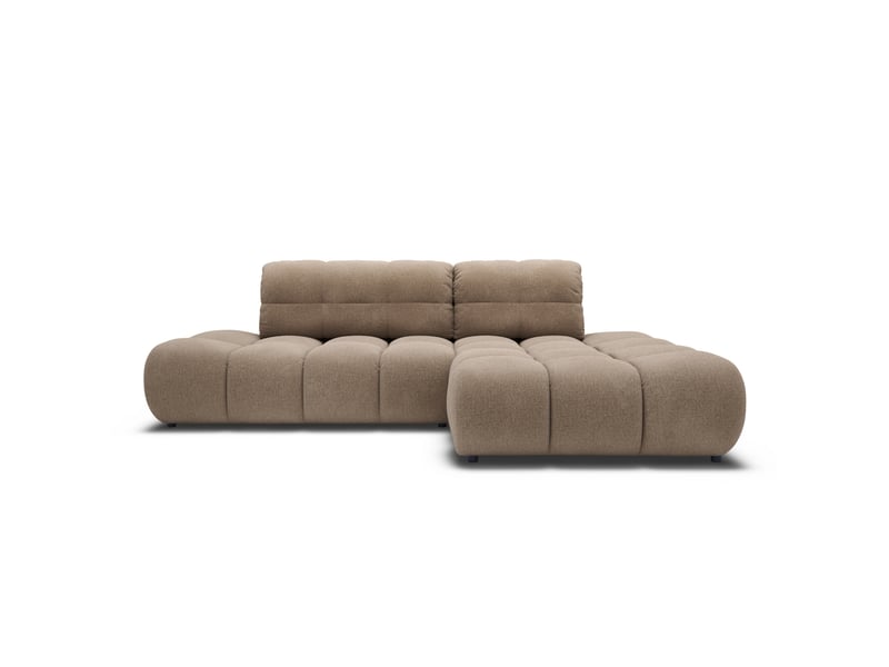 Canapé d'angle droit convertible almera 4 places tissu taupe - Conforama A