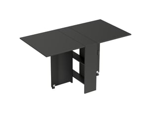 Table pliante de cuisine salle à manger amovible sur roulettes 75 x 140 x 74 cm noir coloris
