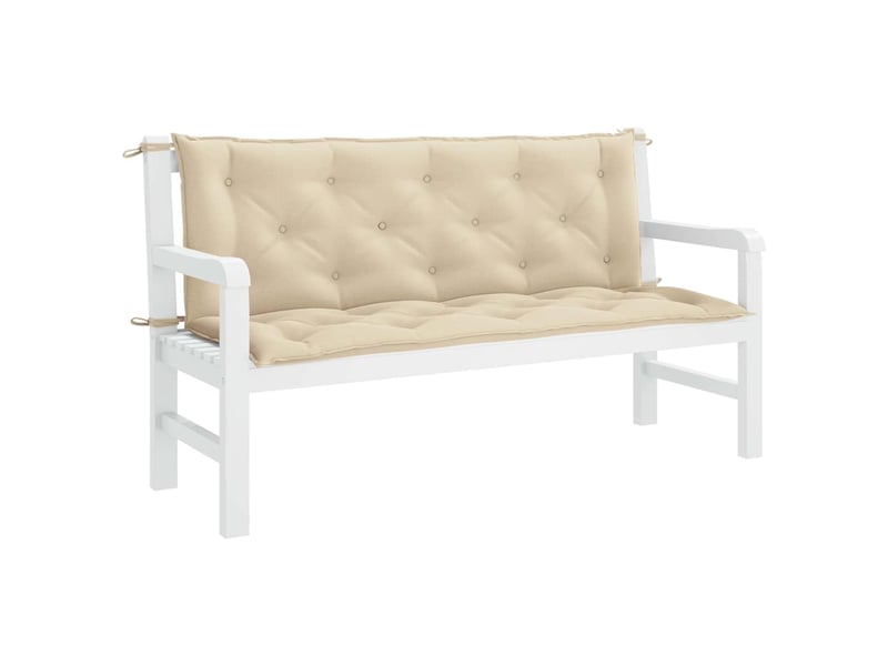  Coussin de banc de jardin, coussin d'assise beige 150x(50+50)x7 cm tissu oxford cf52653  - Conforama D