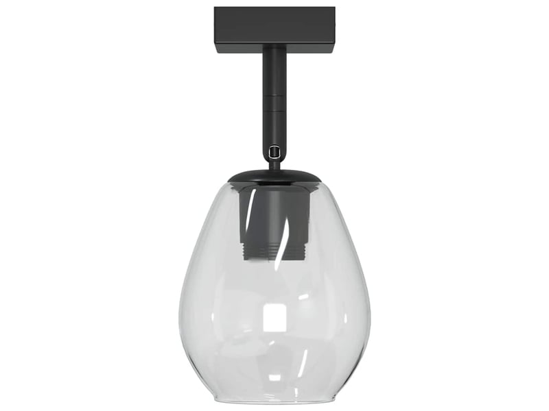  Spot de plafond noir 13x13x26 cm verre et métal  - Conforama E