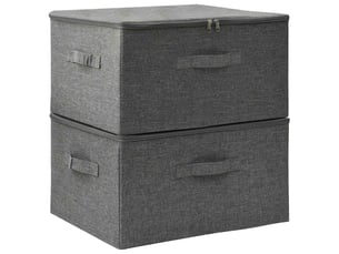Boîtes de rangement 2 pcs tissu 43x34x23 cm anthracite