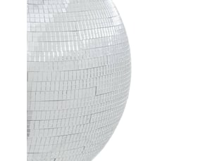 Suspension de noël disco à facettes argentée h. 31,5 cm